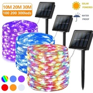 🌙LED Fairy Lights Outdoor Solar Light 22M 200LED Light Strip Curtain Light For Party Garden Hari Raya Decoration