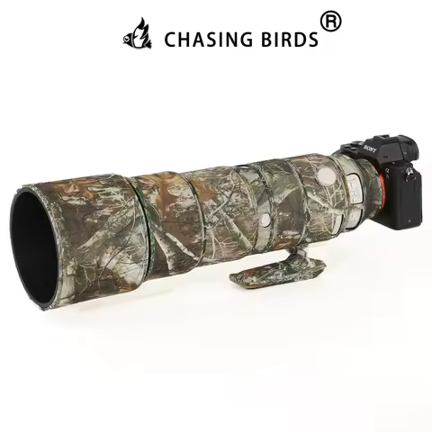 CHASING BIRDS camouflage lens coat for Sony 200-600 mm GM OSS waterproof and rainproof lens protecti