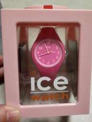 二手_ ICE watch 桃紅色矽膠錶帶 附盒子 沒電