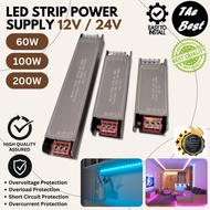 STRIP LIGHT LED POWER SUPPLY 12V 24V 60W / 100W / 200W SLIM DRIVER POWER SUPPLY