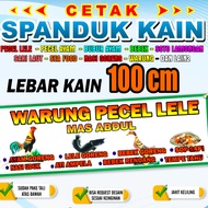 CATFISH PECEL BANNER STALL BANNER SEA FOOD BANNER LAMONGAN BANNER CUSTOM CLOTH WIDTH 100 CM