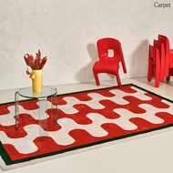 Ins Style Checkerboard Living Room Carpet Imitation Cashmere Bedroom Bedside Blanket Creative Dressi
