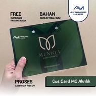 CUSTOM ACRYLIC MC CUE CARD