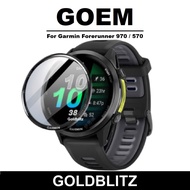 GOEM Curved Full Screen Nanoceramics Protector for GARMIN Forerunner 970 570 Soft Film Guard (Not Te