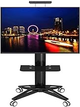 TV stands Pedestal Bracket Rolling TV Cart Mobile With Wheels, For 32 To 70 Inch Lcd Led Plasma Flat Panel Screen Height Adjustable,Black,Load 80Kg beautiful scenery