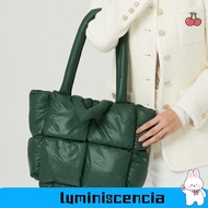 LUMINISCENCIA Puffer Bag Soft Shoulder Bag Down Cotton Padded Puffy Tote Bag