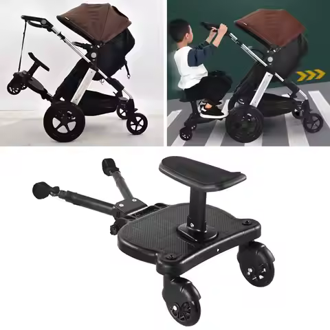 Baby Stroller Auxiliary Pedal Buggy Second Child Stroller Standing Plate Seat