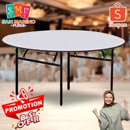 5-Feet Round Foldable Banquet Table With Thick Table Top L1524MM x H750MM