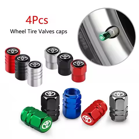 4Pcs Car Tire Valve Caps Metal Styling Tyre Air Stems Cover For Toyota GR Gazoo Racing Supra Corolla