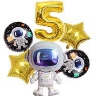 Astronaut Number 0-9 Aluminum Film Balloon Cover 7PCS Children's First Birthday Decoration Outer Spa
