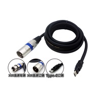 Taiwan Made For Type C Male To XLR Audio Adapter Cable Support Android Apple IOS26 And Above iPhone/
