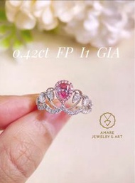 今日福利😍💖！ GIA 0.42ct Fancy Pink pink diamond Ring! 18k gold & 0.65ct diamond, price 5xxxxHKD  最平最抵GIA 