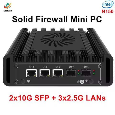 Firewall Mini PC Intel N150 I3 N300 2x10G SFP 3x2.5G i226-V Lans DDR5 NVMe pfSense OPNsense Micro Fi