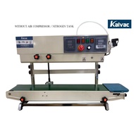KALVAC INK PRINTED FR1000V VERTICAL CONTINUOUS BAND SEALER/SEALING MACHINE WITH AIR/NITROGEN FLUSHIN