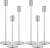 Set of 6 Candle Holders, Candelabra Taper Candles 33/28/23 cm, Tall Candle Holder, Decorative Vintag