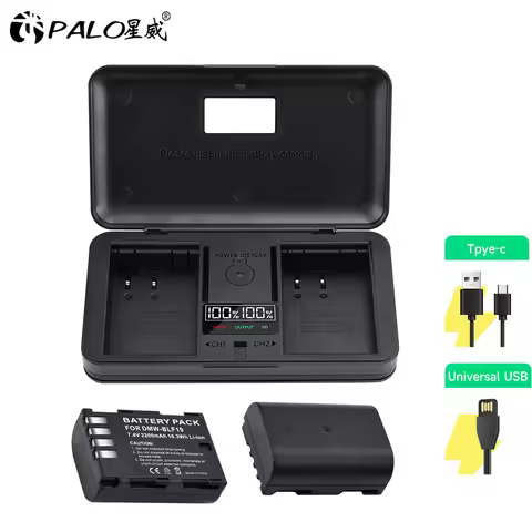 PALO DMW-BLF19E DMW-BLF19 Camera Battery DMW BLF19 BLF19E +LCD Multifunctional USB Charger for Panas