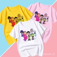 New Anime Teen Titan Attack Cartoon T-Shirt Kids Clothes Boy Kids Clothes Casual Girl Kids Shirts Su