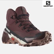 [北方狼]法國Salomon 女 CROSS HIKE 2 GTX 中筒登山鞋 褐紫/摩卡棕#470608