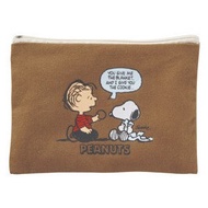 (啡色化妝袋) 日本Snoopy 史諾比 多用途化妝袋