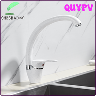 QUYPV หัวก็อกน้ำก๊อกน้ำสำหรับห้องครัวจุดสีขาวพร้อมจุดสำหรับห้องครัวด้ามเดี่ยวทำน้ำร้อนและเย็นก๊อกผสม APITV หัวฉีดพ่น