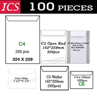 100pcs Envelope DL / C5 / C4 / B5 /C6 A6 / A4 Envelopes