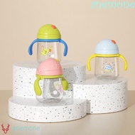 ANEMONE Baby Feeding Bottle, Cartoon Animals 280ml Baby Straw Drinking Cup, Durable Drop Proof with 