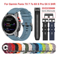 QuickFit 20mm 22mm 26mm Silicone Watch Strap for Garmin fenix 7X 7 7S 6X 6 Pro 6S 5 5X Plus Smart watch Band Bracelet for fenix 7 6 Sport Watch Bands