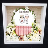 🤩Frame Duit Hantaran Kahwin / Frame duit mas kahwin/white8x8/white9x9