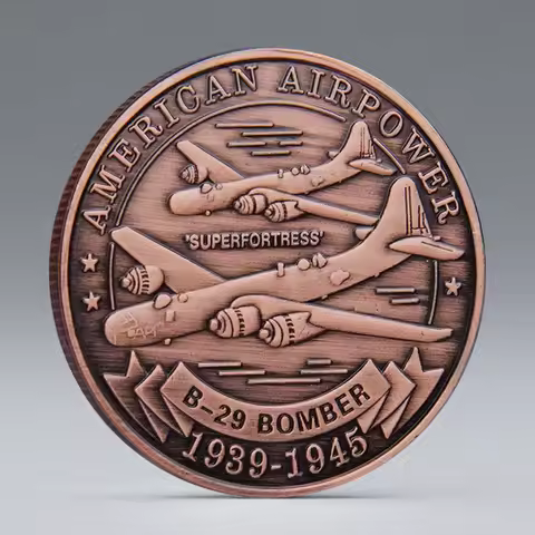 America Airpower Souvenir Coin 1939-1945 B-29 Bomber U.S. Airforce Collection Coin Home Decoration