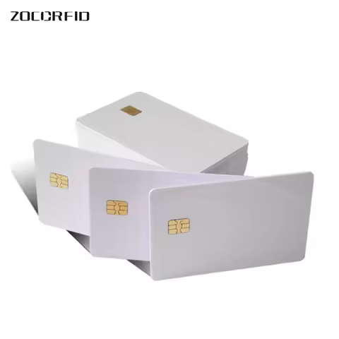 100pcs/lot Blank PVC SLE-4442 IC card/ISO7816-3 SiM Contact card / SLE4442 smart card
