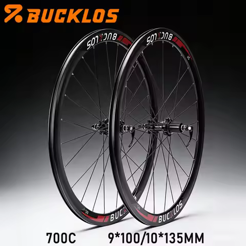 BUCKLOS 700c Bike Wheelset 9*100mm 10*135mm Quick Release Road Bike Wheels Disc Brake Road Bicycle W