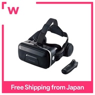 ELECOM แว่นตา VR หูฟังแบบบูรณาการ,ชุดรีโมท VR สีดำ VRG-XEHR01BK