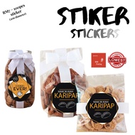 Stiker Sticker (HARGA BORONG) (100pc) Kuih Biskut Raya Produk Label Mirrorkote Doorgift Kahwin - 3cm 4cm 5cm 6cm
