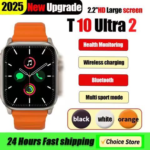 2025 Smart Watch T10 Ultra2 Men 49mm Series 2.2 " Compass Waterproof For Apple Watch IWO Ultra Smart