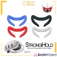 Shield Hero Stronghold Silicone Headset Face Mask For Meta Quest 3 - Protective Headset Cover 🚀 Meta Quest 3 Accessory -