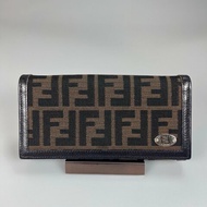 FENDI Zucchini老花翻蓋長夾