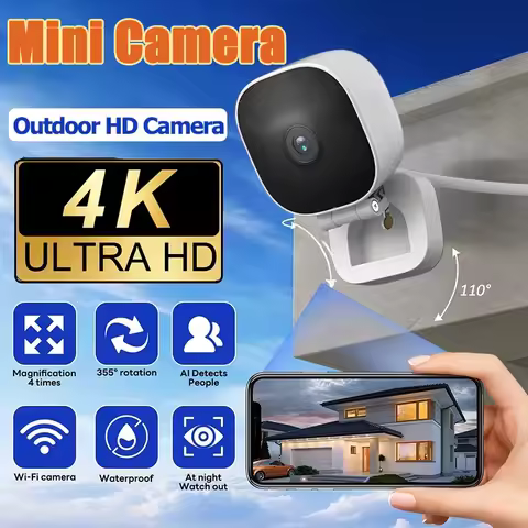 4K HD Mini Wireless Camera Wide-angle Webcams Indoor Monitoring APPWith Night Version 2-way Audio IP