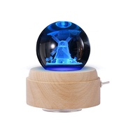 Crystal Ball Music Box Rotating Luminous LED Light Box