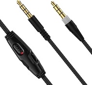 Cloud Mix Headphone Replacement Cable Compatible with Kingston Hyperx Cloud Mix and Cloud Alpha Gaming Headset, 3.5mm Audio Aux Cable Cord with Volume Control &amp; Inline Mute (No Inline Mic, 4.9Ft)