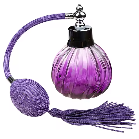 3.4oz Glass Perfume Fragrance Pump Spray Bottle Atomizer Container Purple