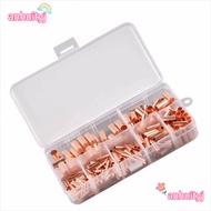 AHTY 250Pcs Copper Tube Connector, Multiple Models Copper Material Terminal Copper Connector, Termin