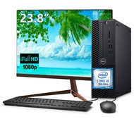 Dell Optiplex 3070 SFF Desktop Computer Small Form Factor with 24" FHD Monitor, Core i5-9500T, 16GB 