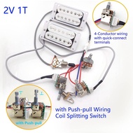 Seymour Duncan รถปิคอัพ SH1N SH4 Humbucker 4C สีขาวพร้อม2V2T ผลัก/2V1T สายรัดอุปกรณ์เสริมกีตาร์