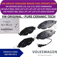 VW (ORIGINAL) DISC BRAKE PAD (FRONT) FOR VW ARTEON [3H7] '17YR-ON / GOLF [MK7, MK8] '12-24YR / PASSA