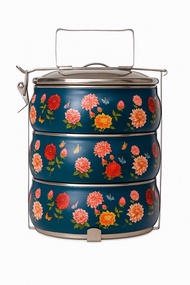 Designer Tiffin Carrier | 16cm | High Quality Variant | 3-Tier | Stainless Steel Food Container / Ma