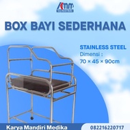 Box Bayi - Ranjang Bayi - Ranjang Tidur Bayi Stainless Steel