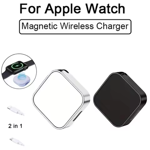 Magnetic Charger Portable Smartwatch Charger For Apple Watch 9 8 7 6 SE Type C L 8pin Double Port Ch