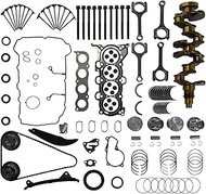 Head Gasket Set Timing Chain Kit & VVT Engine Rebuild Kit Crankshaft Connecting Rods & Pistons Valve