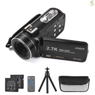 Andoer 2.7K Digital Video Camera Camcorder DV Recorder 48MP 16X Digital Zoom 3.0 Inch IPS Touch Pane