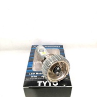 Universal H6 motorcycle front LED light bulb for automatic scooters, white 18+18 watt LED motorcycle